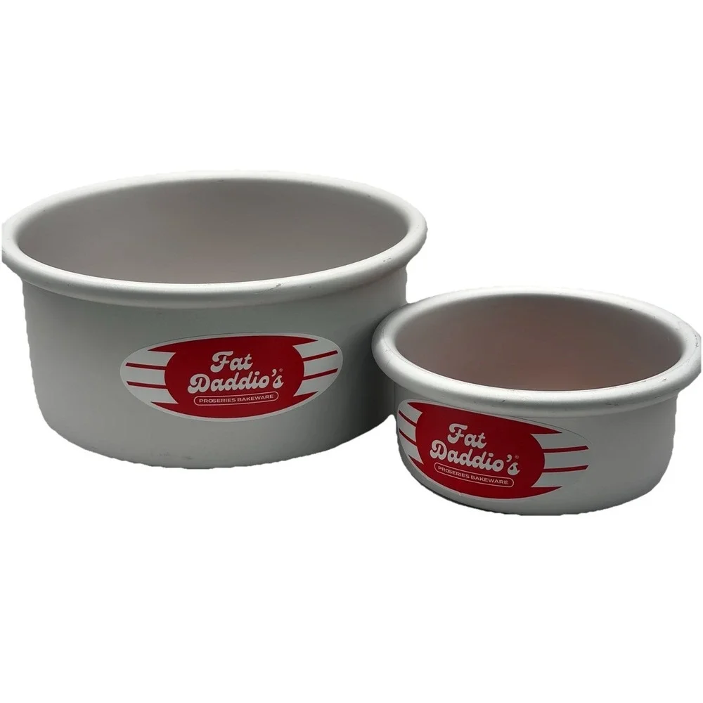 (2) Fat Daddio's Round Layer Cake Pans PRD-63 6 x 3